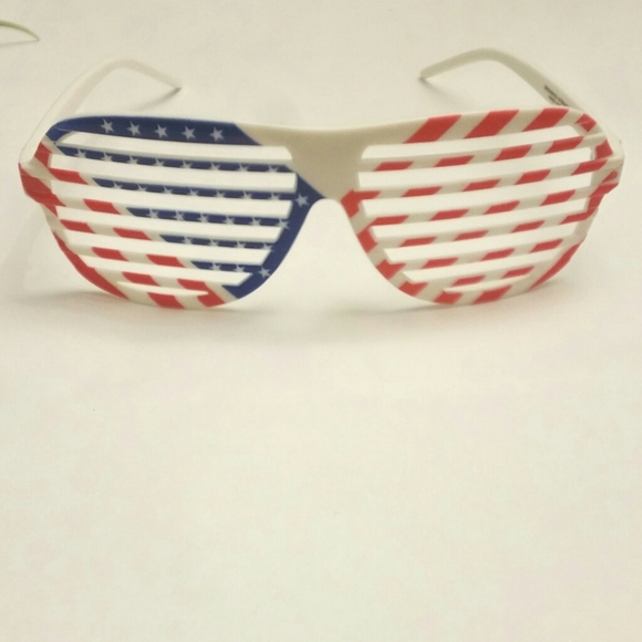 Sunglasses Red White and Blue Aviators - Picture 4 of 4